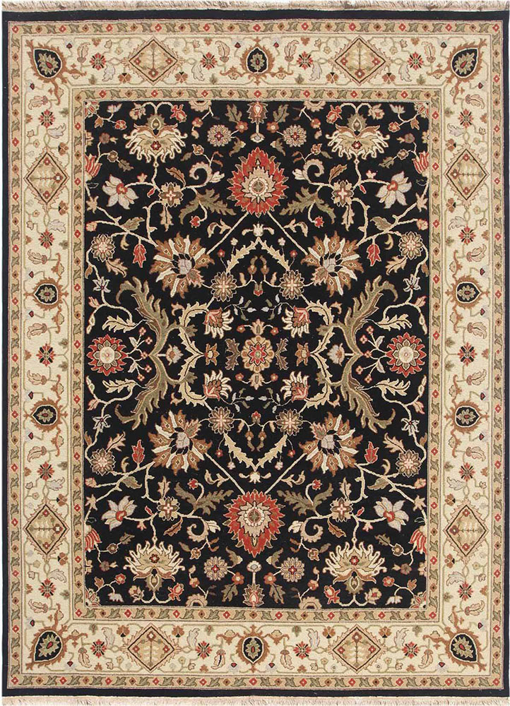 gulnar grey and black wool Hand Knotted Rug - HeadShot gulnar grey and black wool Hand Knotted Rug - HeadShot