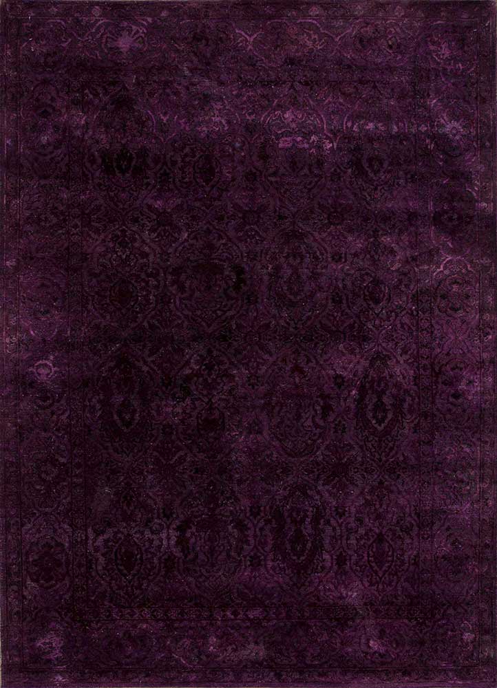  pink and purple wool and silk Hand Knotted Rug