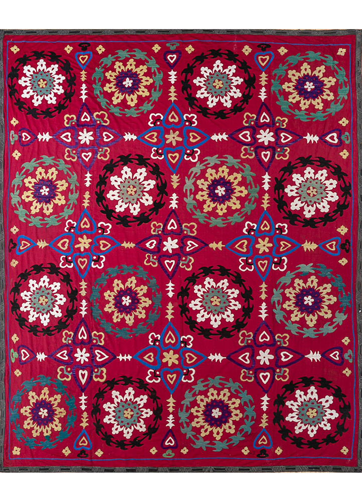 jean red and orange cotton Hand Loom Rug - HeadShot jean red and orange cotton Hand Loom Rug - HeadShot