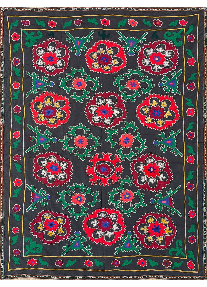 jean grey and black cotton Hand Loom Rug - HeadShot jean grey and black cotton Hand Loom Rug - HeadShot