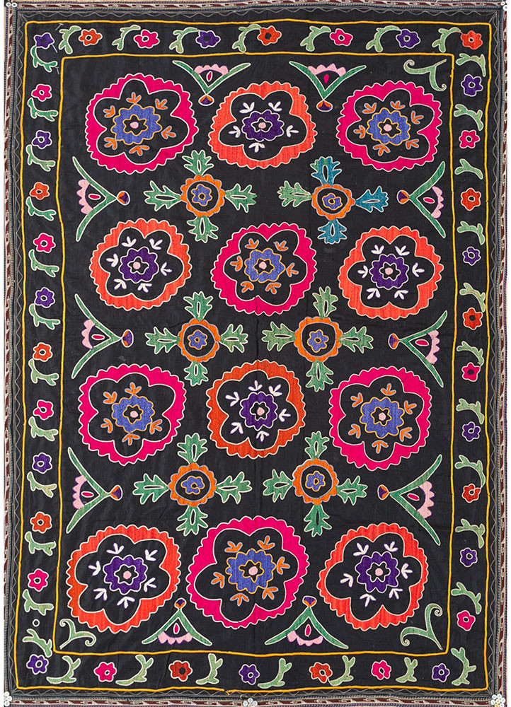 jean grey and black cotton Hand Loom Rug - HeadShot jean grey and black cotton Hand Loom Rug - HeadShot