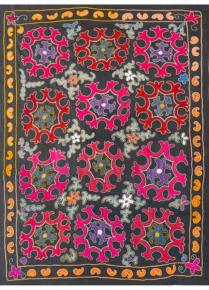 jean grey and black cotton Hand Loom Rug - HeadShot jean grey and black cotton Hand Loom Rug - HeadShot