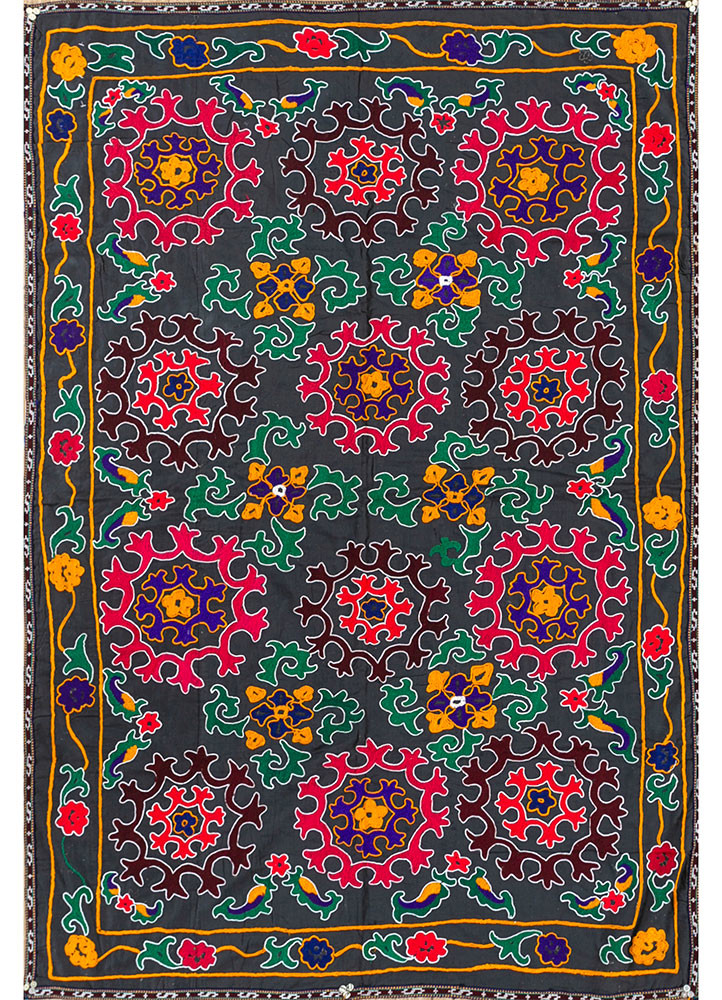 jean grey and black cotton Hand Loom Rug - HeadShot jean grey and black cotton Hand Loom Rug - HeadShot