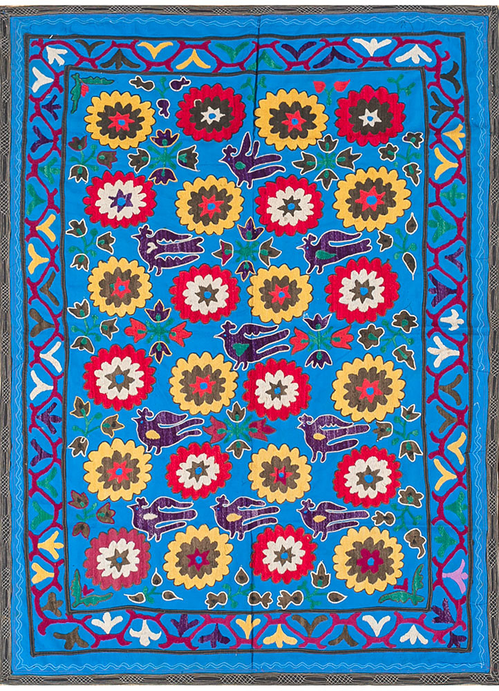 jean blue cotton Hand Loom Rug - HeadShot jean blue cotton Hand Loom Rug - HeadShot
