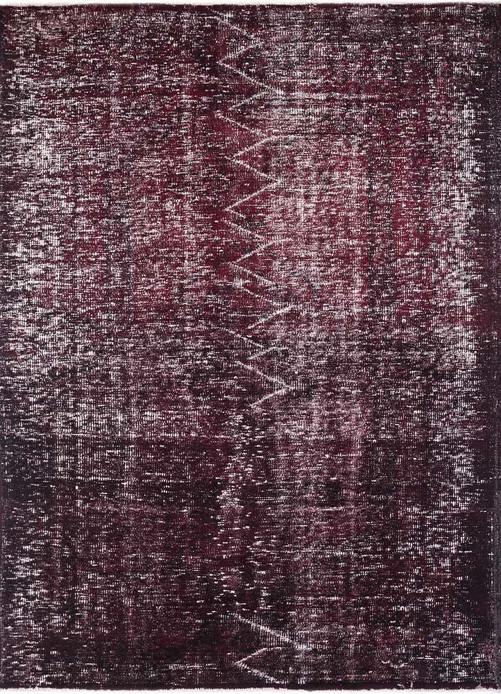  pink and purple wool Hand Knotted Rug