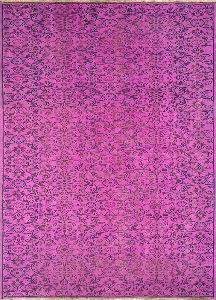 lacuna pink and purple wool Hand Knotted Rug - HeadShot lacuna pink and purple wool Hand Knotted Rug - HeadShot