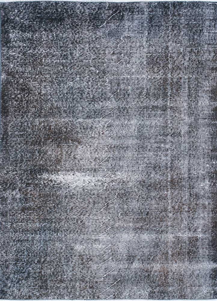 lacuna grey and black wool Hand Knotted Rug - HeadShot