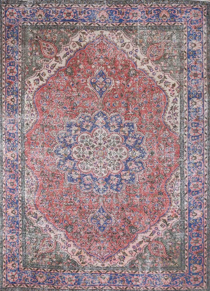 vintage multi wool Hand Knotted Rug - HeadShot vintage multi wool Hand Knotted Rug - HeadShot