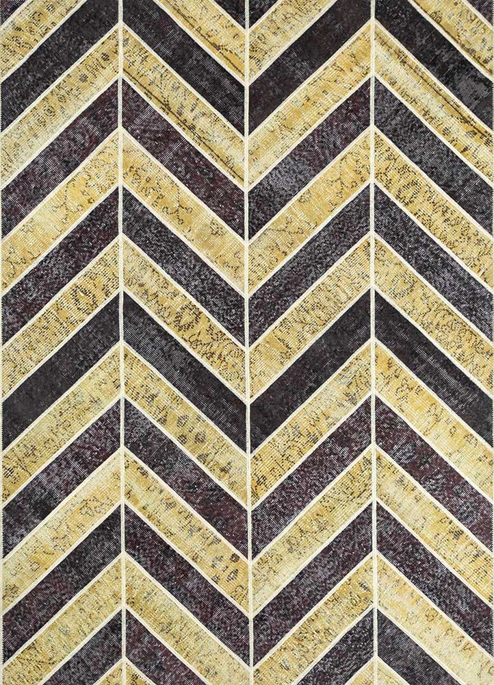 provenance gold wool Hand Knotted Rug - HeadShot