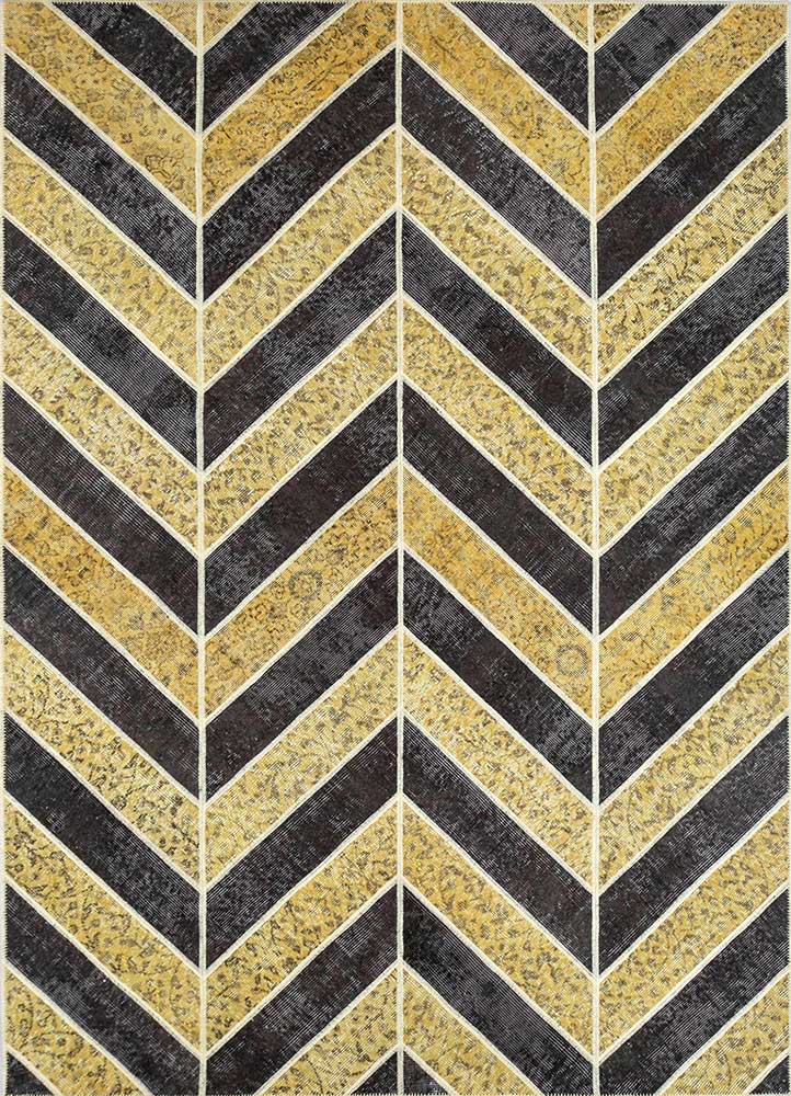 provenance gold wool Hand Knotted Rug - HeadShot