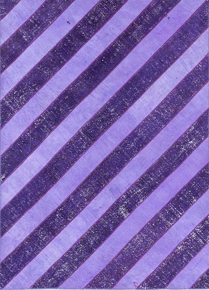 provenance pink and purple wool Hand Knotted Rug - HeadShot