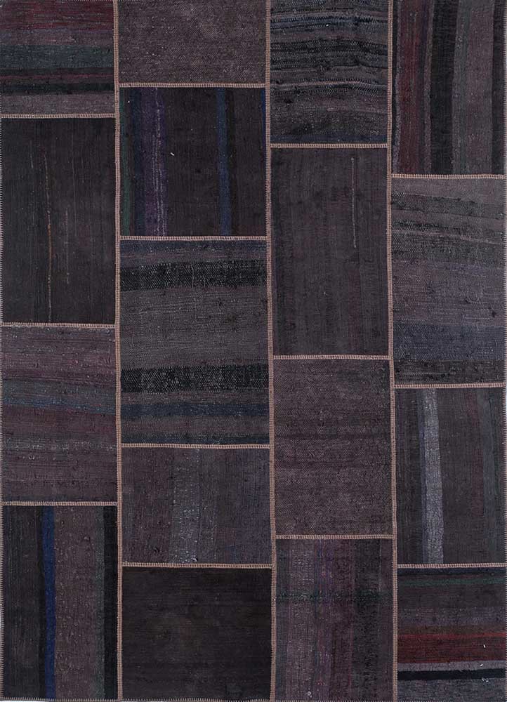  grey and black wool Hand Knotted Rug