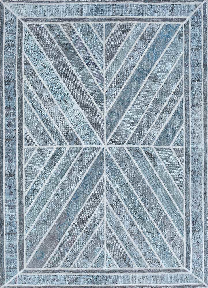  grey and black wool Hand Knotted Rug