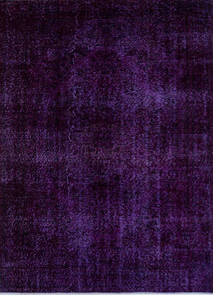 lacuna pink and purple wool Hand Knotted Rug - HeadShot