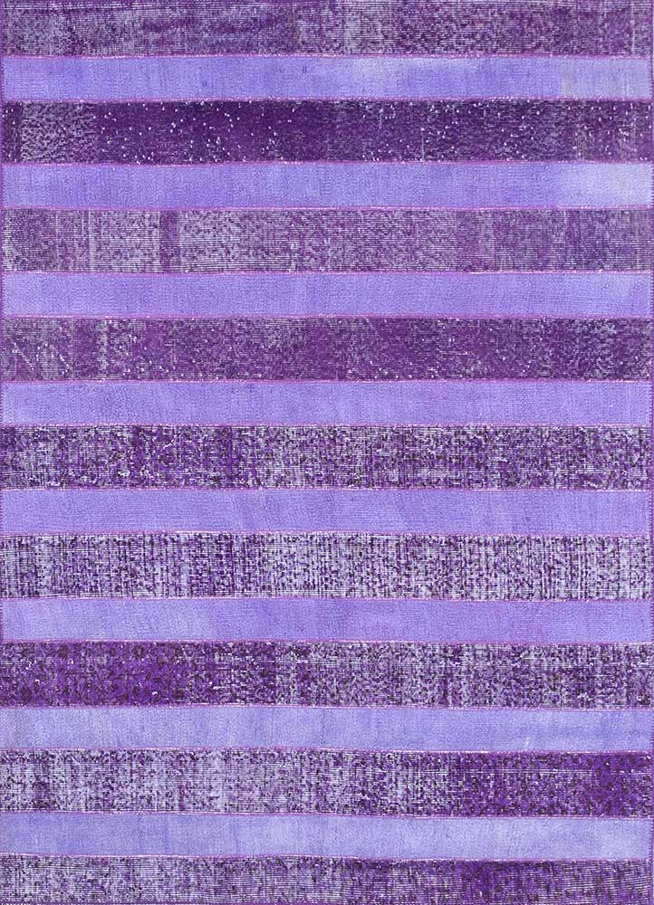 provenance pink and purple wool Hand Knotted Rug - HeadShot