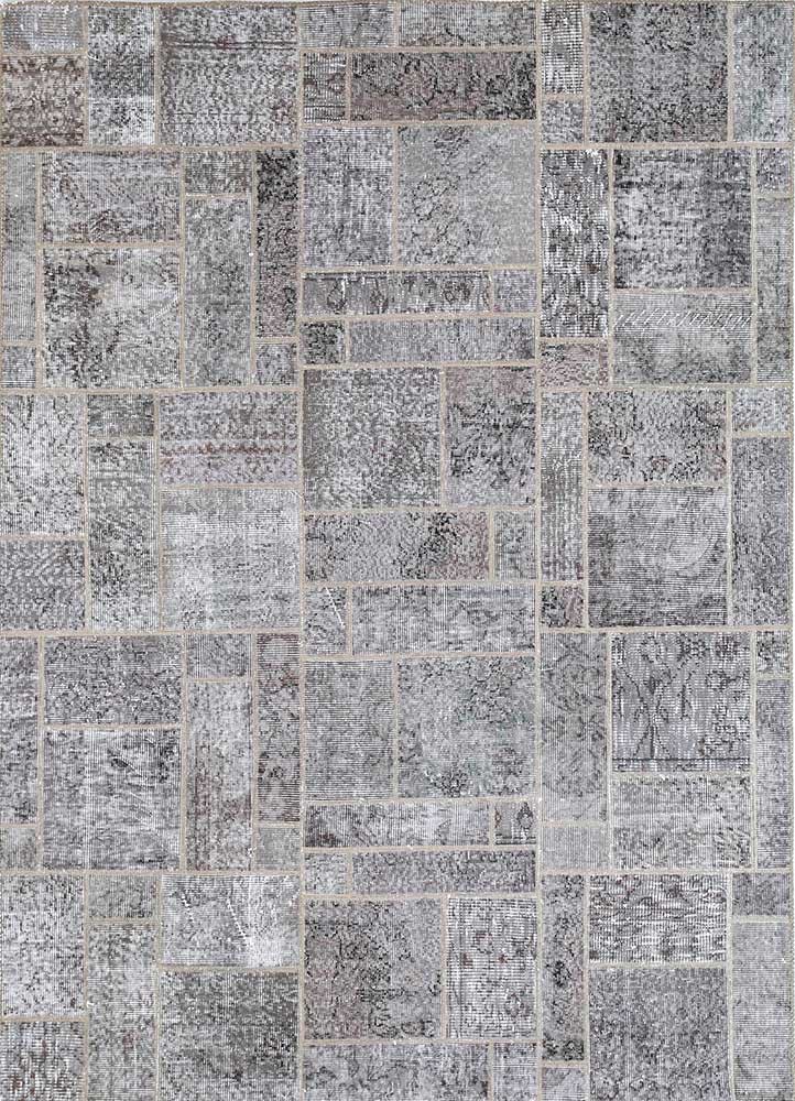  grey and black wool Hand Knotted Rug