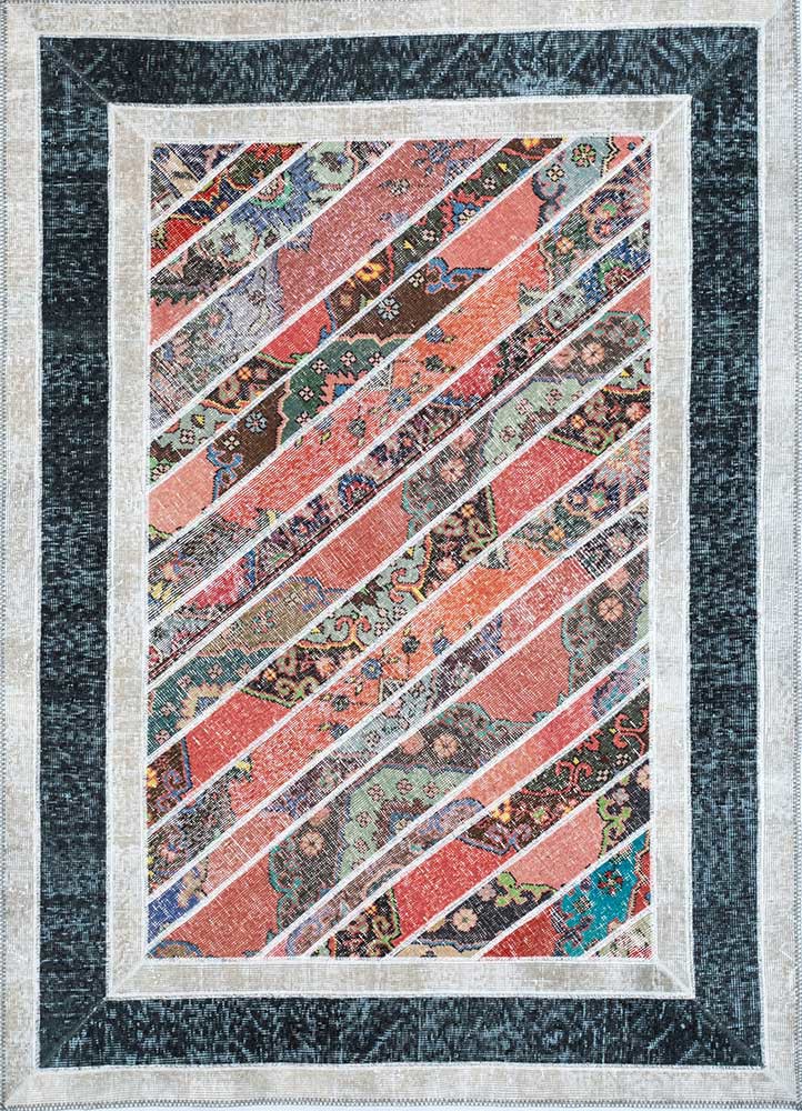  red and orange wool Hand Knotted Rug