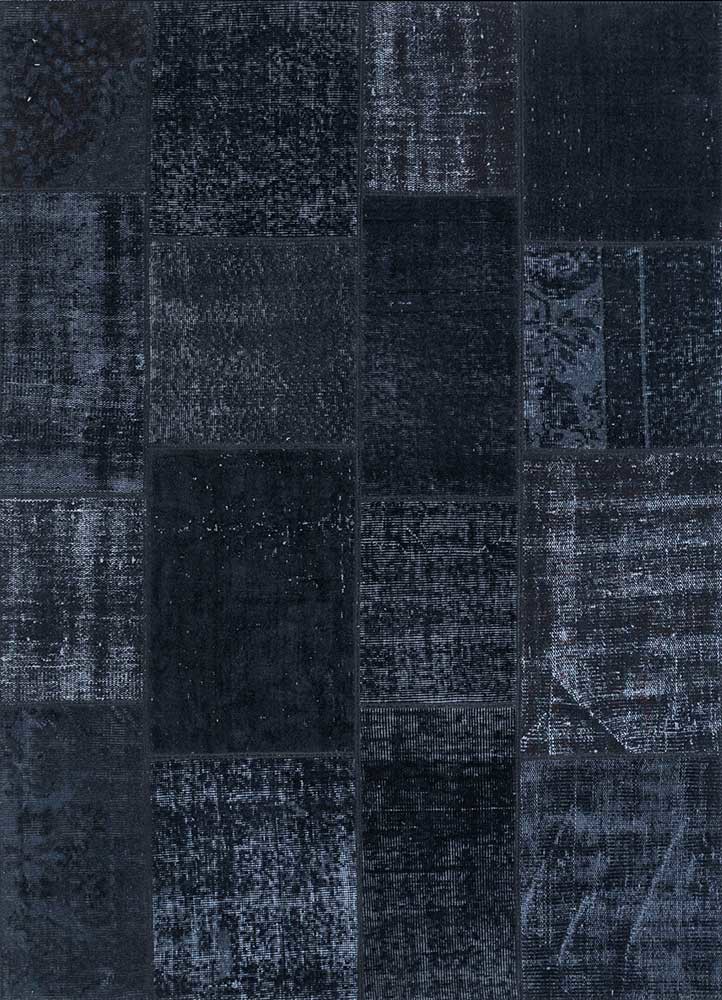 provenance grey and black wool Hand Knotted Rug - HeadShot provenance grey and black wool Hand Knotted Rug - HeadShot