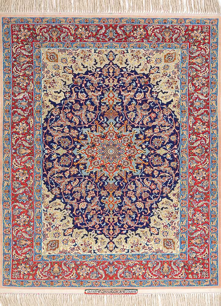 gulmarg blue wool Hand Knotted Rug - HeadShot