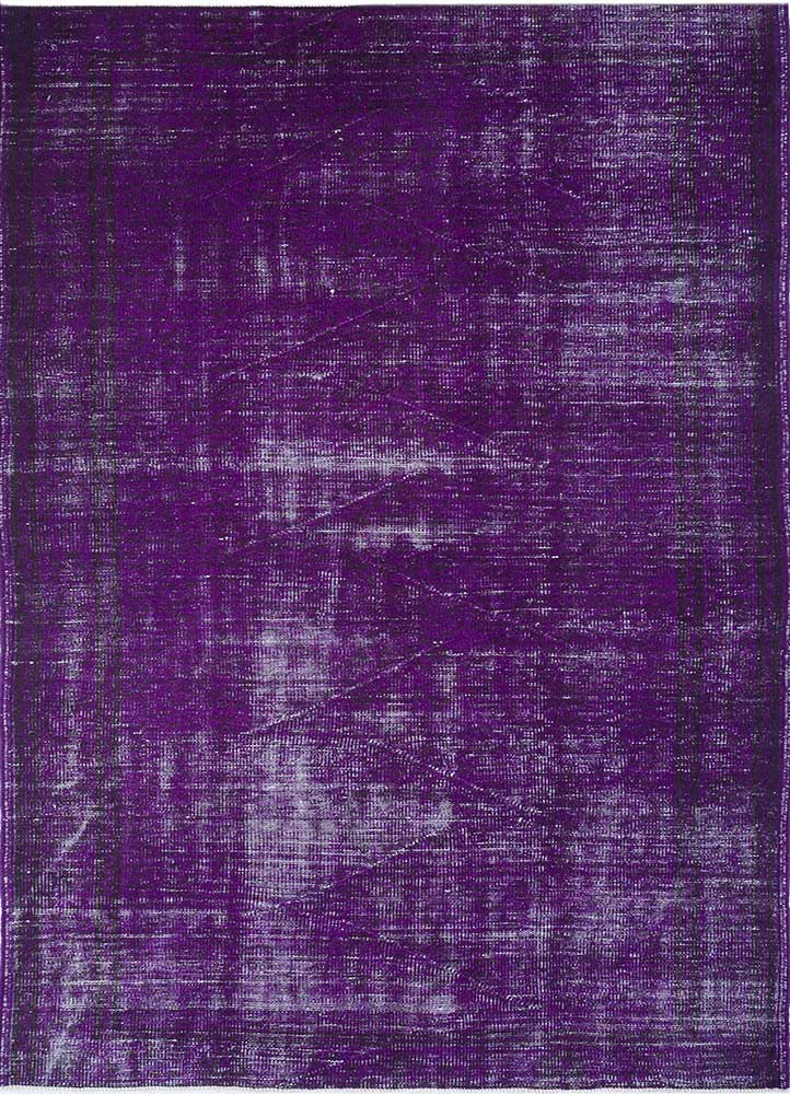 lacuna pink and purple wool Hand Knotted Rug - HeadShot