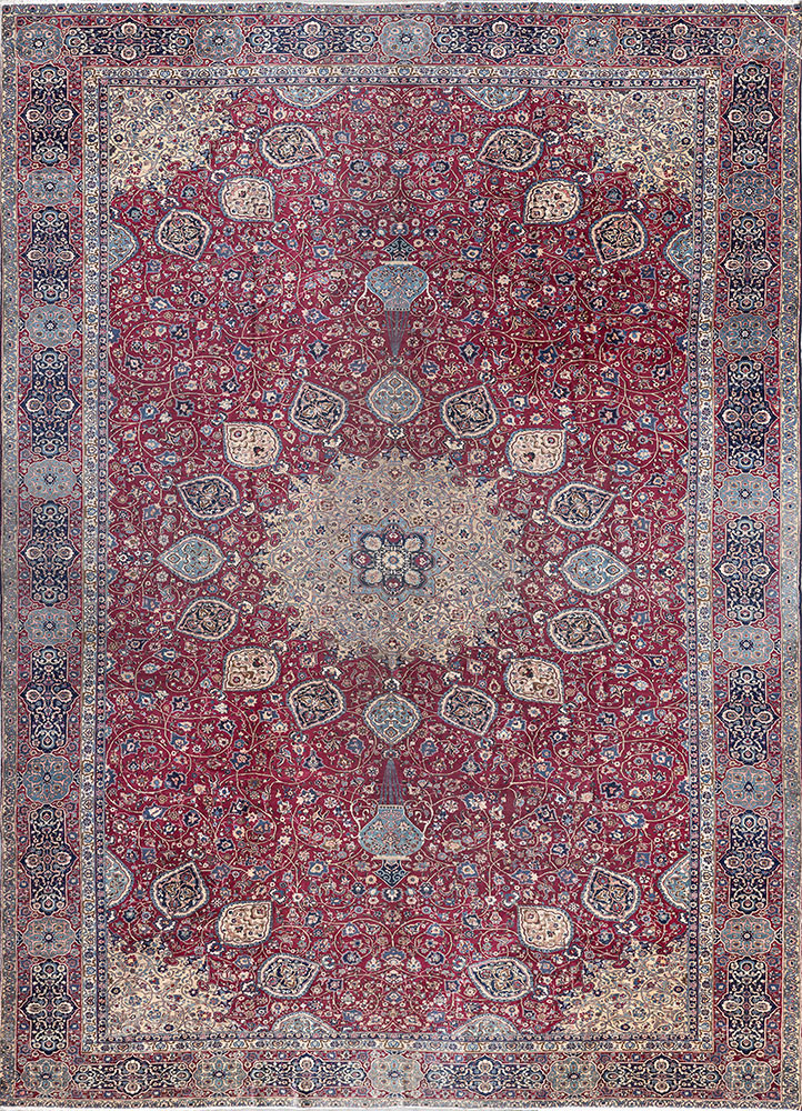 aalam red and orange wool Hand Knotted Rug - HeadShot aalam red and orange wool Hand Knotted Rug - HeadShot