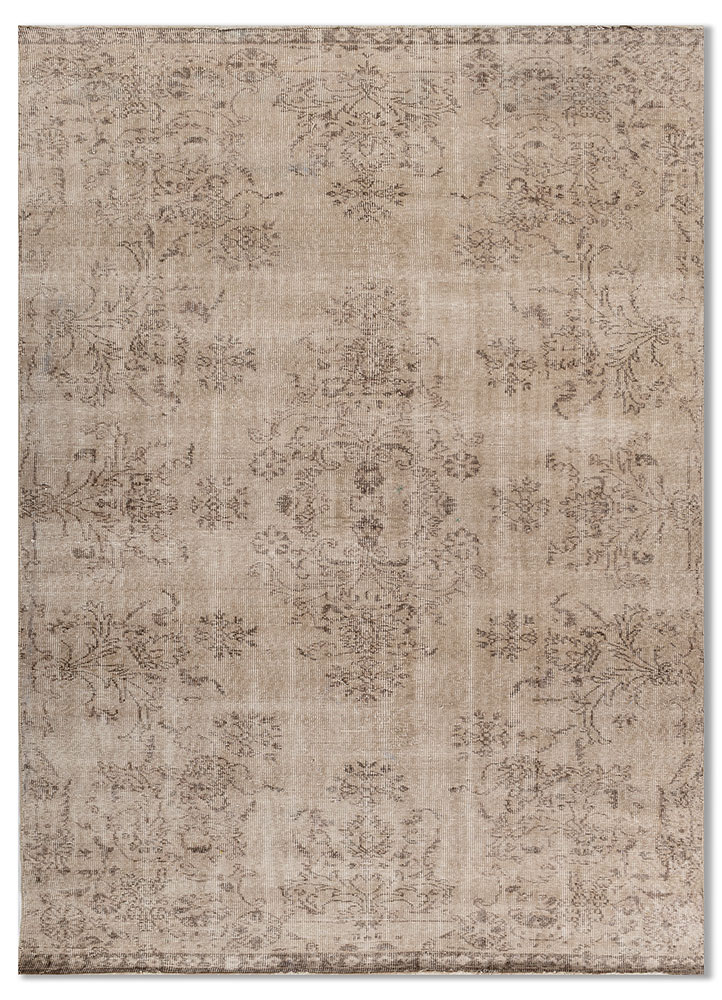 vintage ivory wool Hand Knotted Rug - HeadShot vintage ivory wool Hand Knotted Rug - HeadShot