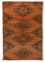 vintage red and orange wool Hand Knotted Rug - HeadShot vintage red and orange wool Hand Knotted Rug - HeadShot