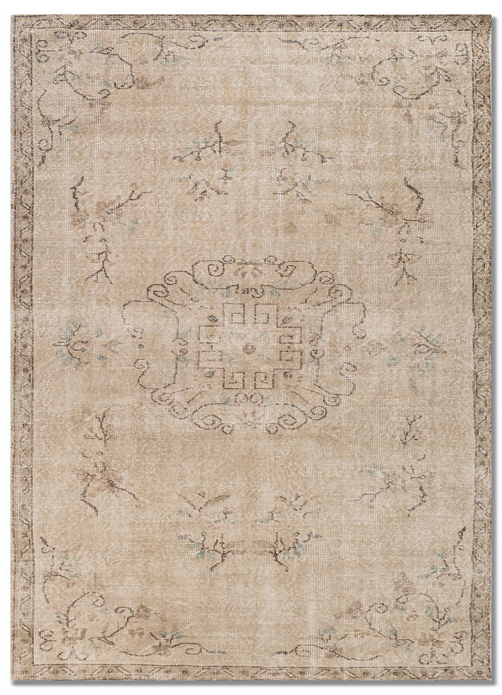  green wool Hand Knotted Rug