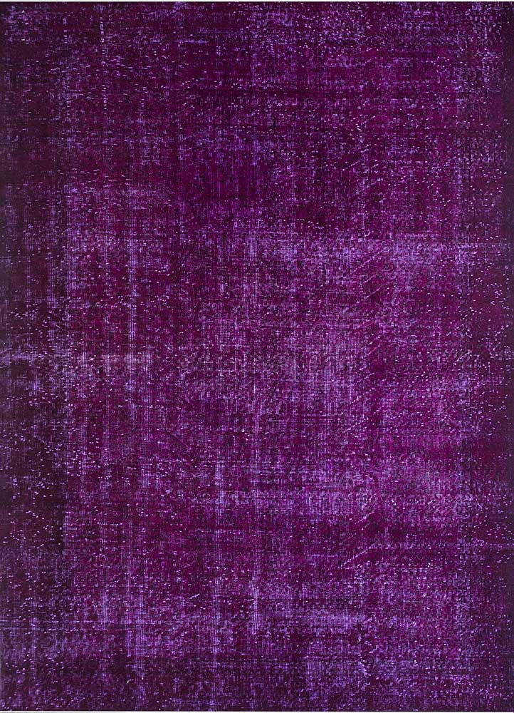 lacuna pink and purple wool Hand Knotted Rug - HeadShot