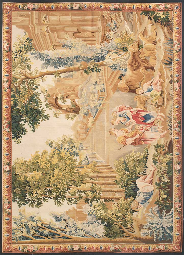 wall art beige and brown wool Hand woven Rug - HeadShot wall art beige and brown wool Hand woven Rug - HeadShot