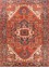 aalam red and orange wool Hand Knotted Rug - HeadShot aalam red and orange wool Hand Knotted Rug - HeadShot