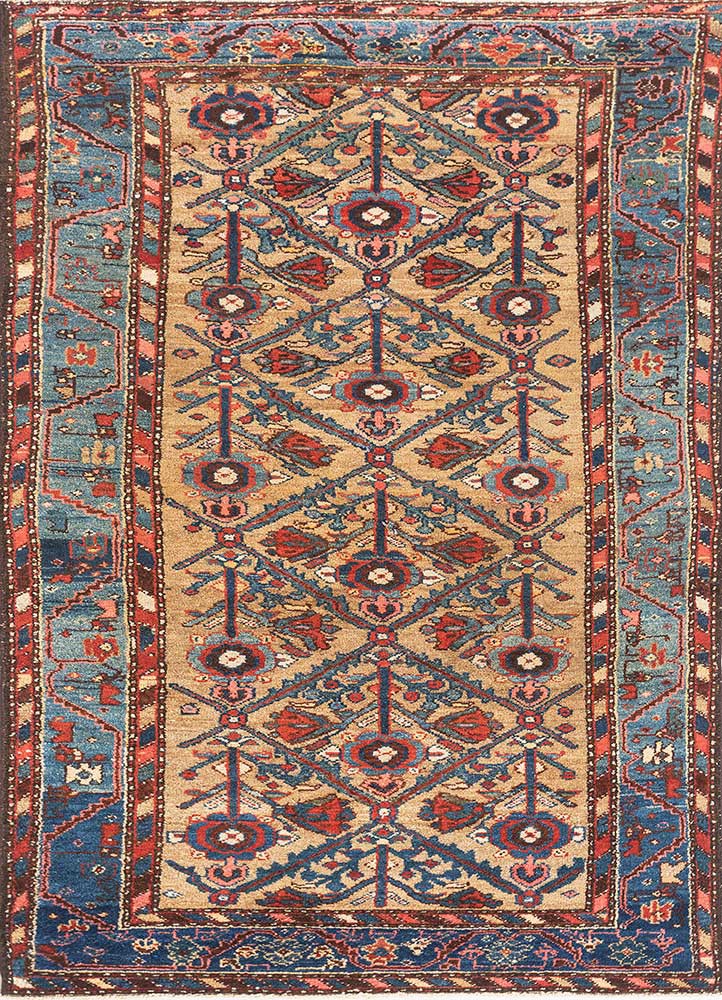 aalam beige and brown wool Hand Knotted Rug - HeadShot aalam beige and brown wool Hand Knotted Rug - HeadShot