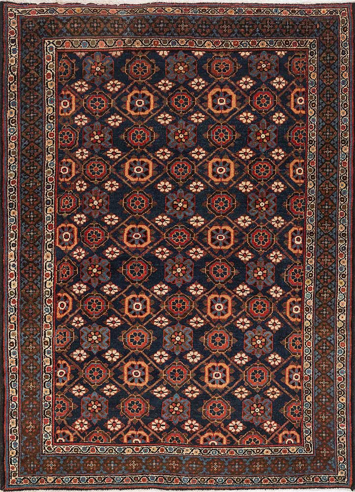 Hamadan, Iran (C.1920) blue wool Hand Knotted Rug