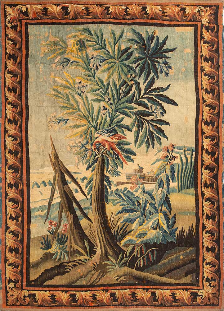 wall art gold wool Hand woven Rug - HeadShot