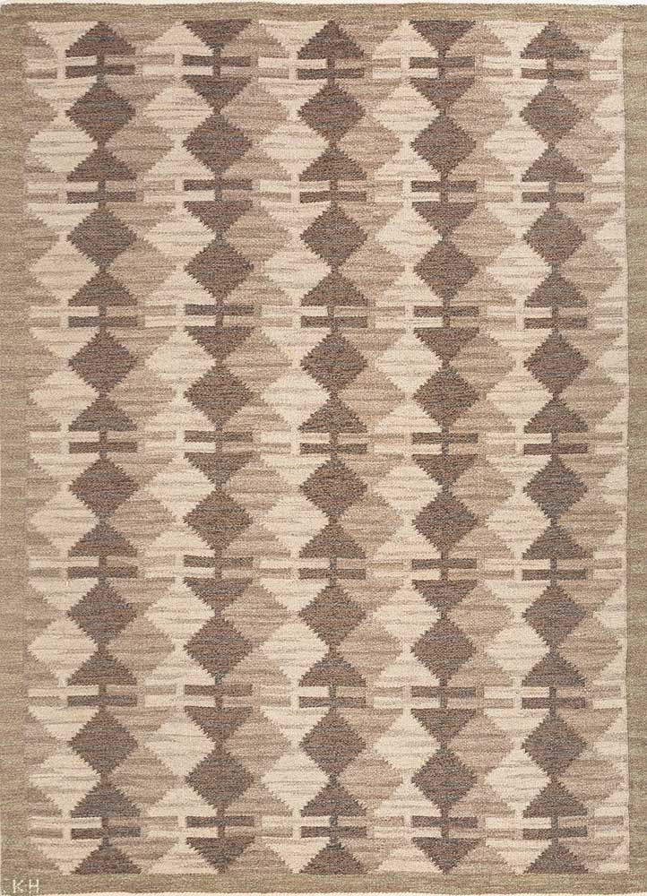 clan grey and black wool Hand Knotted Rug - HeadShot clan grey and black wool Hand Knotted Rug - HeadShot