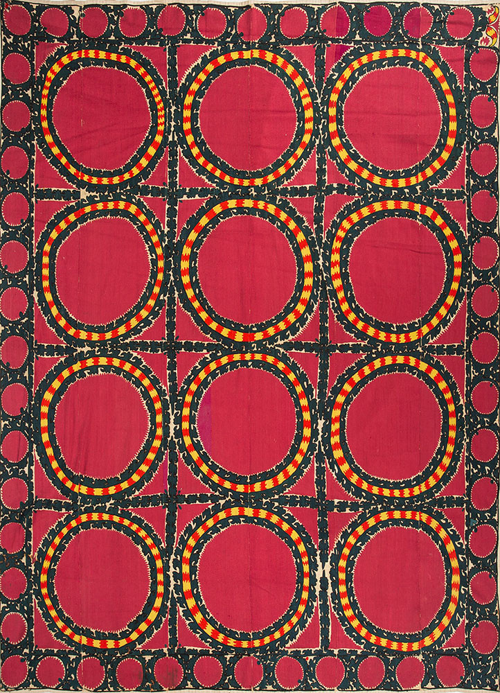  pink and purple wool Flat Weaves Rug