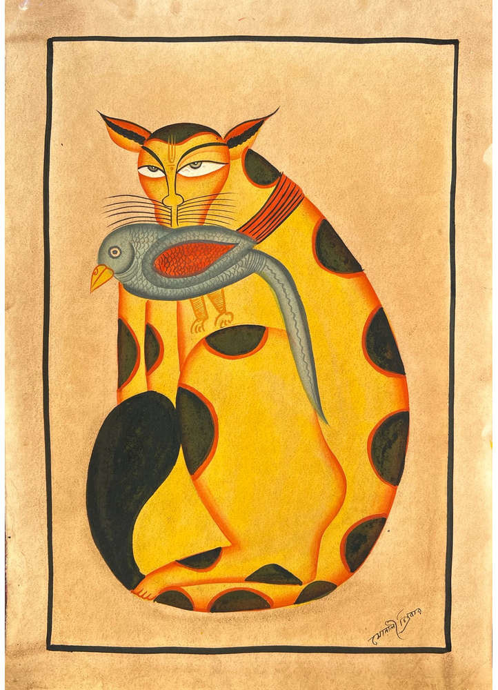 Whiskers and Wings neutral  Art Work Rug