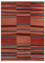 indusbar red and orange cotton Flat Weaves Rug - HeadShot indusbar red and orange cotton Flat Weaves Rug - HeadShot