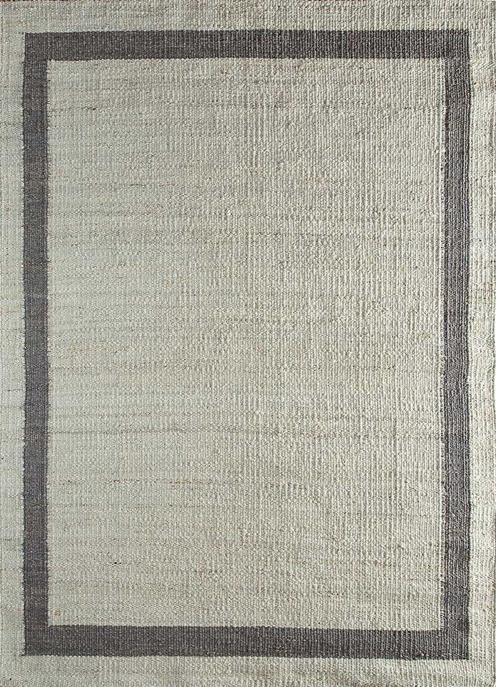 nomadic threads grey and black jute and hemp Flat Weaves Rug - HeadShot