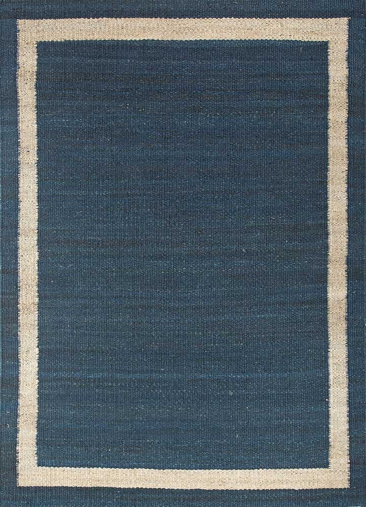  blue jute and hemp Flat Weaves Rug