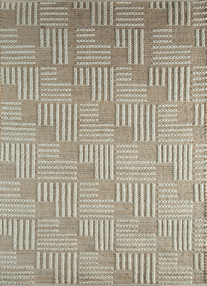  beige and brown jute and hemp Flat Weaves Rug