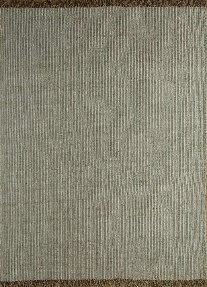 abrash beige and brown jute and hemp Flat Weaves Rug - HeadShot