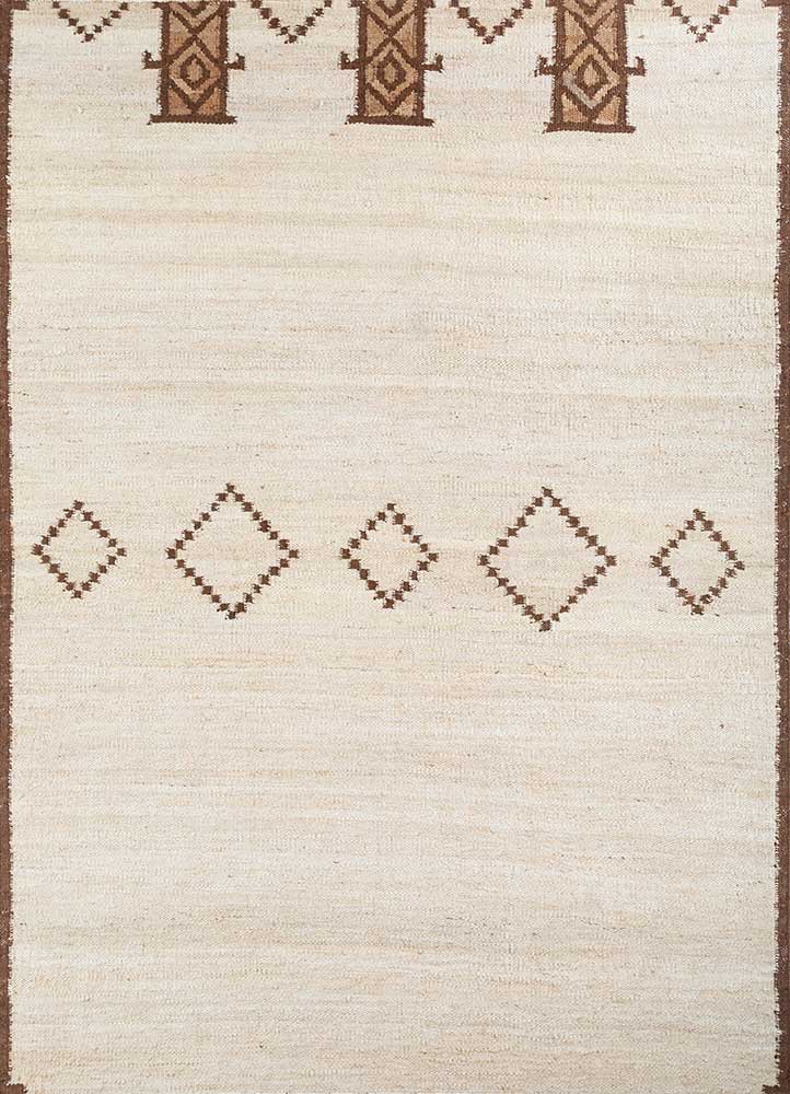 abrash ivory jute and hemp Flat Weaves Rug - HeadShot