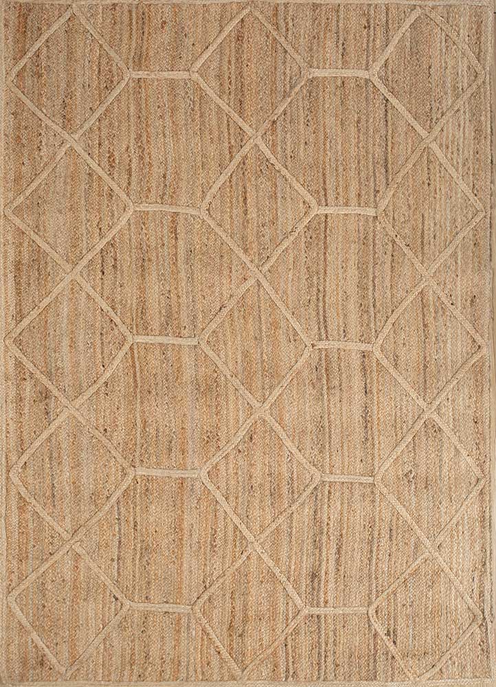 nomadic threads beige and brown jute and hemp Flat Weaves Rug - HeadShot