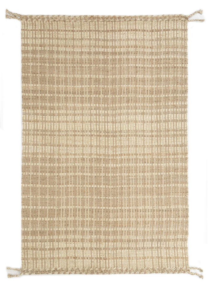  beige and brown jute and hemp Flat Weaves Rug