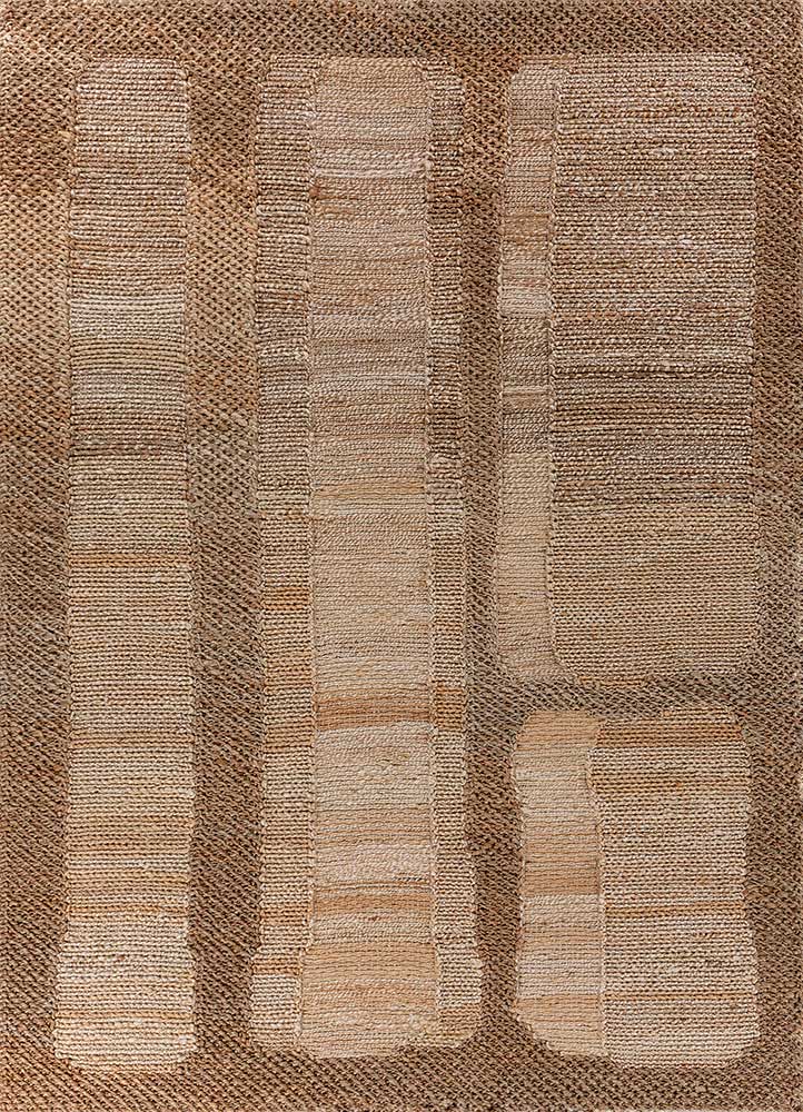 nomadic threads beige and brown jute and hemp Flat Weaves Rug - HeadShot