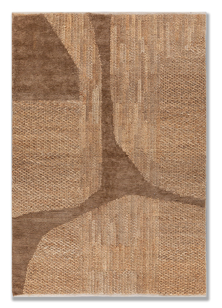 nomadic threads beige and brown jute and hemp Flat Weaves Rug - HeadShot