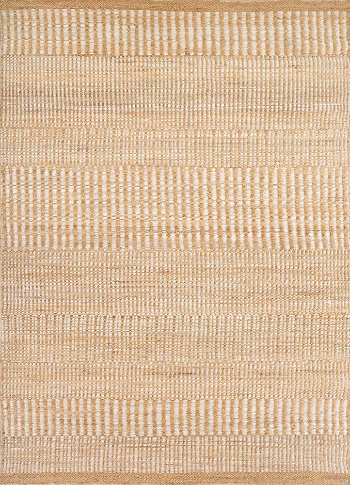 aprezo beige and brown jute and hemp Flat Weaves Rug - HeadShot