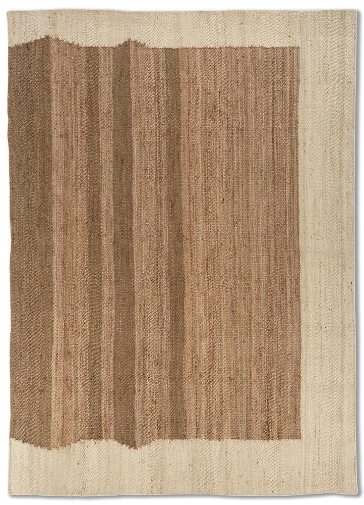 nomadic threads beige and brown jute and hemp Flat Weaves Rug - HeadShot