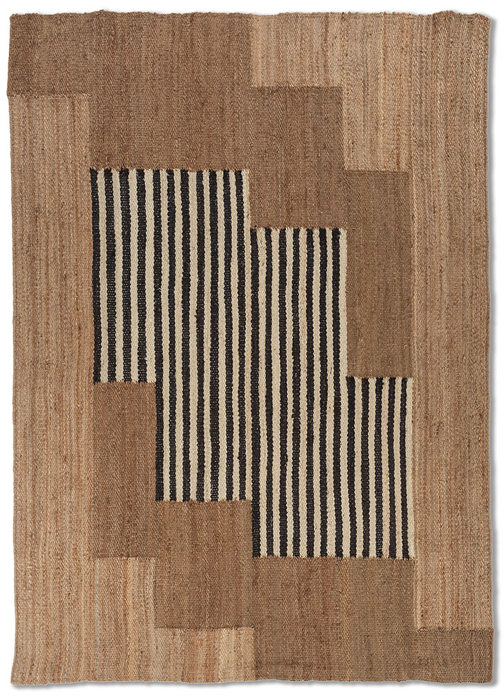 nomadic threads beige and brown jute and hemp Flat Weaves Rug - HeadShot